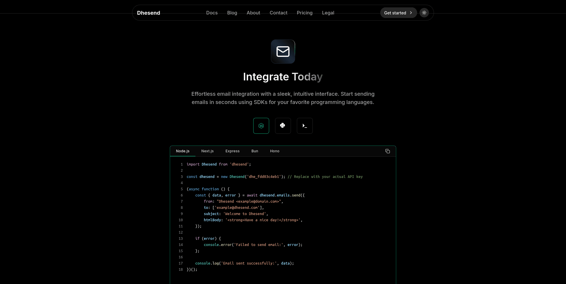 Dhesend – Developer Email API Platform - Thumbnail 3