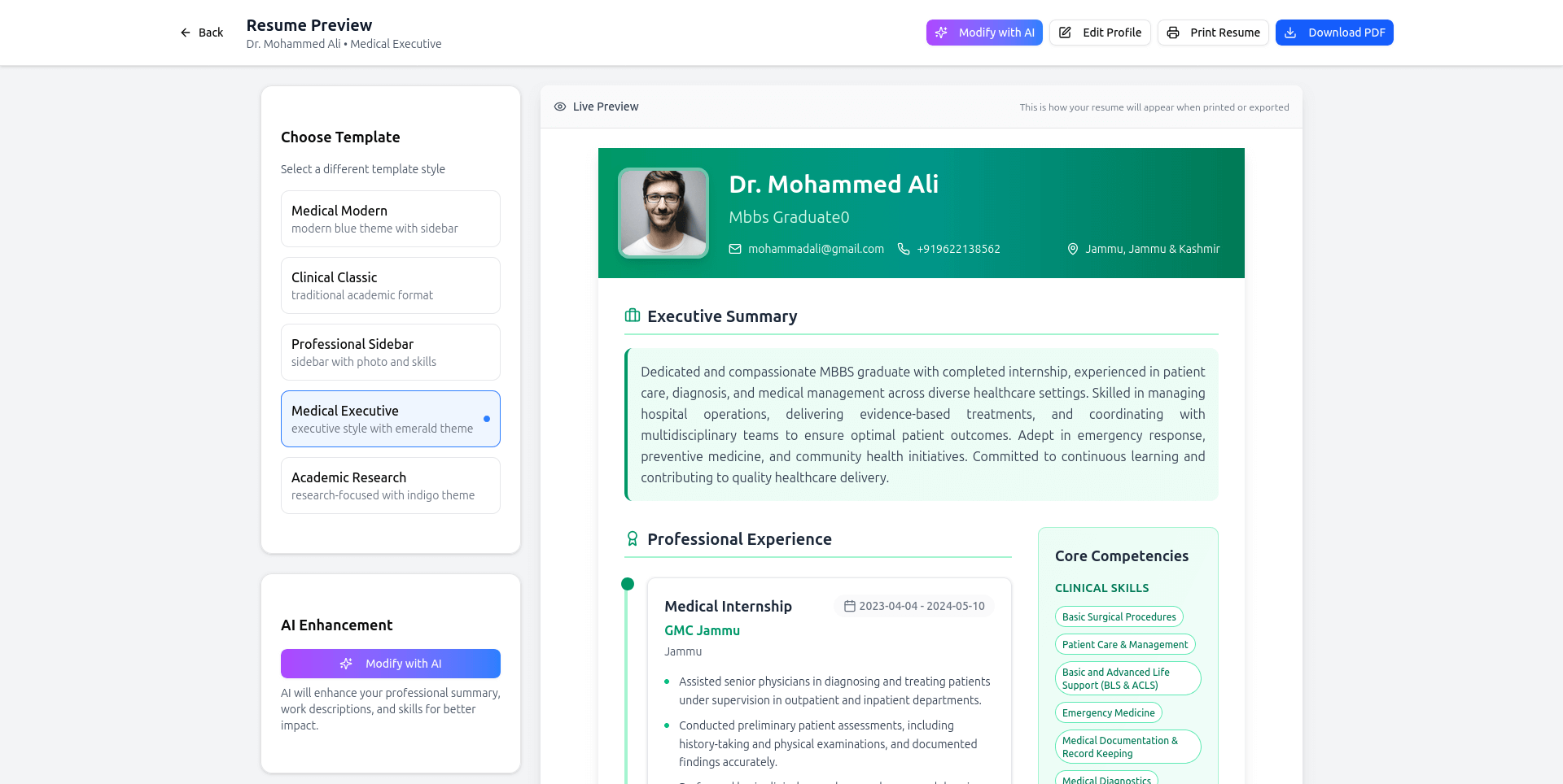 Professional Healthcare Resume Builder - Thumbnail 3