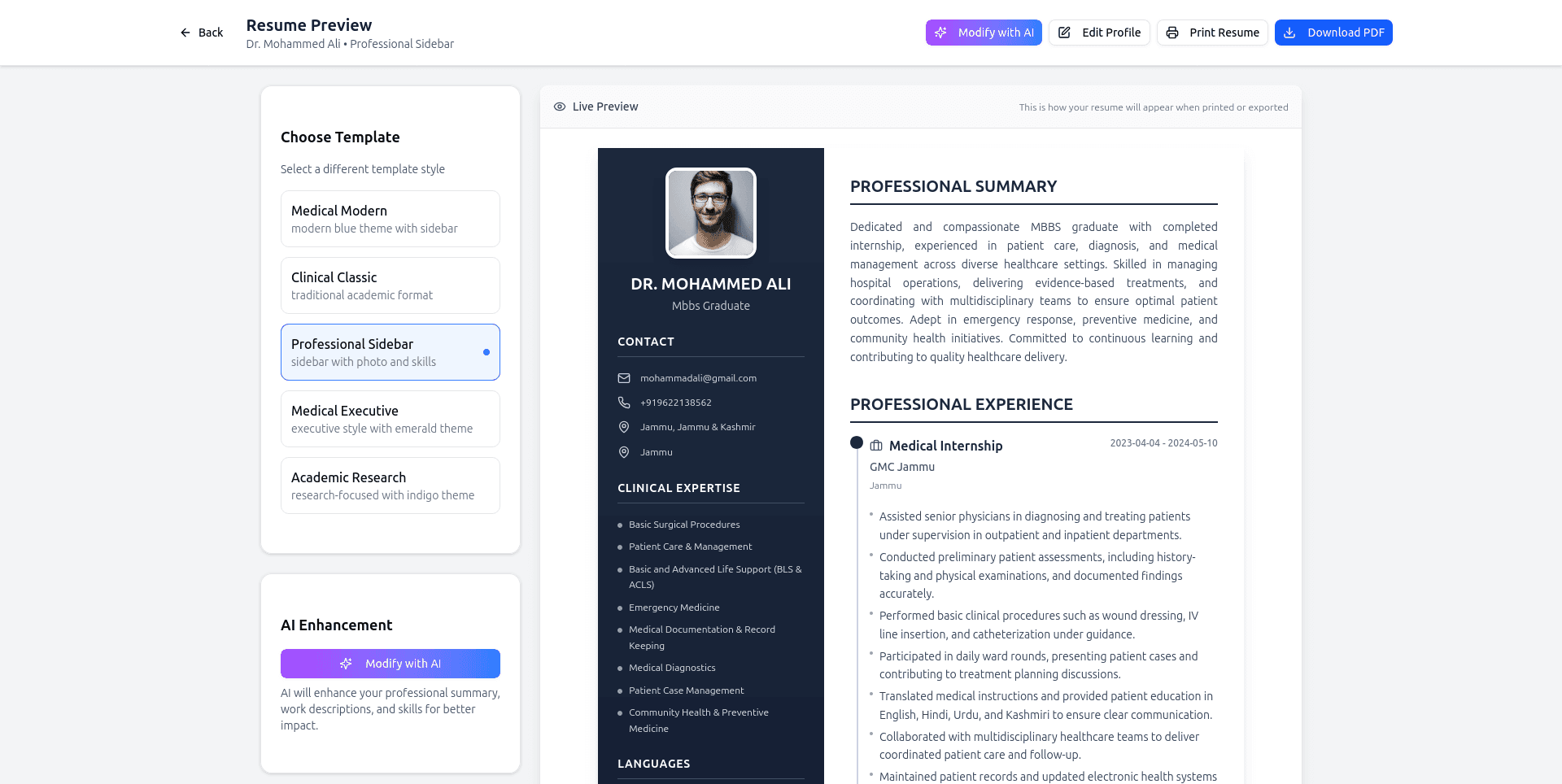 Professional Healthcare Resume Builder - Thumbnail 4