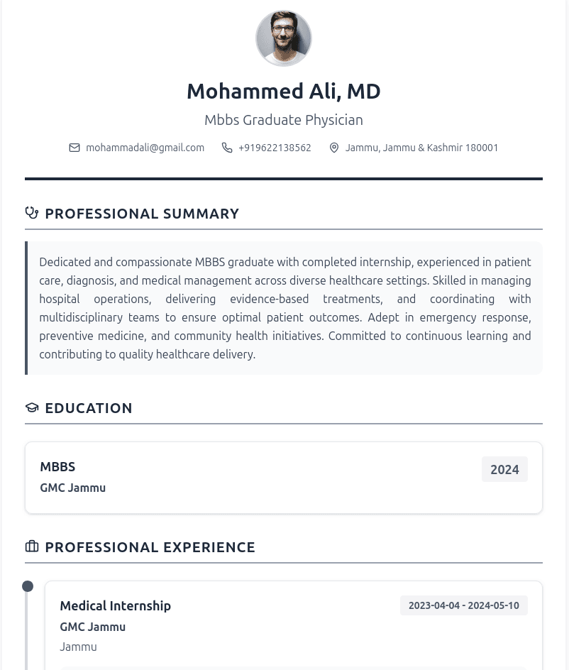 Professional Healthcare Resume Builder - Thumbnail 5