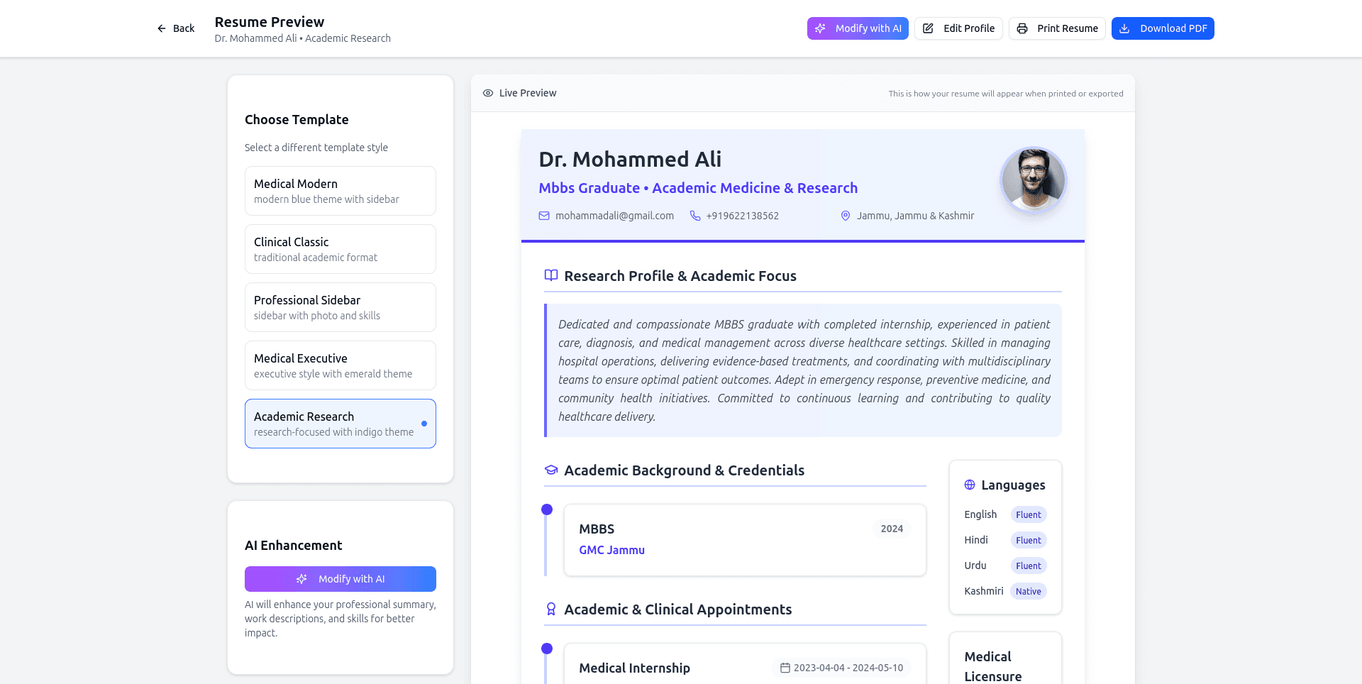 Professional Healthcare Resume Builder - Thumbnail 2